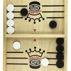 Puck Battle Bordspel Van WDMT | 30 X 60 X 3 Cm | Houten Bordspel | Inclusief Schaakspel | Sjoel Battle | Slingpuck Game | Snelheidsspel | Drank Spel 2 Personen -Kinderspellen Verkoopwinkel 479x840