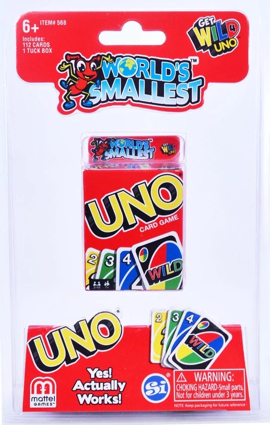 World?s Smallest World S Smallest UNO Kaartspel Matching 3 World?s Smallest World S Smallest UNO Kaartspel Matching - Afbeelding 3