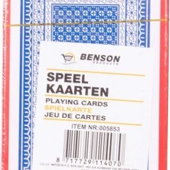 Benson Speelkaarten - Plastic Coating - 8.5 X 5.5 Cm - 54 Delig -Kinderspellen Verkoopwinkel 546x840