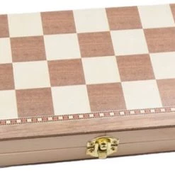 Shagam 3-in-1 Bordspel - 39 Cm - Schaakbord - Dambord - Backgammon - Schaakspel - Schaakset - Schaken - Dammen - Met Schaakstukken - Chess - Hout - Opklapbaar -Kinderspellen Verkoopwinkel 550x275 2