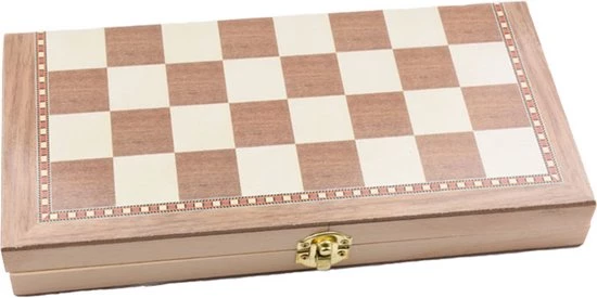 Shagam 3-in-1 Bordspel - 29 Cm - Schaakbord - Dambord - Backgammon - Schaakspel - Schaakset - Schaken - Dammen - Met Schaakstukken - Chess - Hout - Opklapbaar 11 Shagam 3-in-1 Bordspel - 29 Cm - Schaakbord - Dambord - Backgammon - Schaakspel - Schaakset - Schaken - Dammen - Met Schaakstukken - Chess - Hout - Opklapbaar - Afbeelding 11