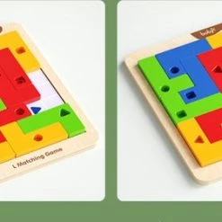 Boby Denkspel Met 30 Opdrachten - Montessori Speelgoed Tangram Vormen Puzzel - Houten Speelgoed Tetris Spel - Educatief Puzzel Voor Ruimtelijk Inzicht -Kinderspellen Verkoopwinkel 550x280 4
