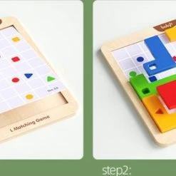 Boby Denkspel Met 30 Opdrachten - Montessori Speelgoed Tangram Vormen Puzzel - Houten Speelgoed Tetris Spel - Educatief Puzzel Voor Ruimtelijk Inzicht -Kinderspellen Verkoopwinkel 550x280 5