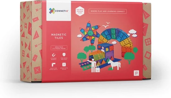Connetix Tiles Connetix - Mega Pack 212 Stuks - Magnetisch Constructiespeelgoed 1 Connetix Tiles Connetix - Mega Pack 212 Stuks - Magnetisch Constructiespeelgoed