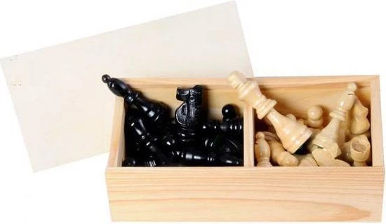 Longfield CHESSMEN ASHWOOD BLACK/NATURAL - KING 88 MM 2 Longfield CHESSMEN ASHWOOD BLACK/NATURAL - KING 88 MM - Afbeelding 2