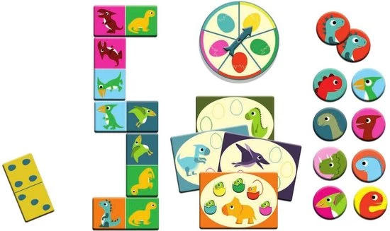 Djeco - Djeco Bingo Memo Domino Dinosauriërs 2 Djeco - Djeco Bingo Memo Domino Dinosauriërs - Afbeelding 2