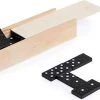 Merkloos Spel Domino Set - Domino Stenen - Houten Spellen - Spellendoos- Volwassenen - Kinderen - Schoencadeautjes Sinterklaas