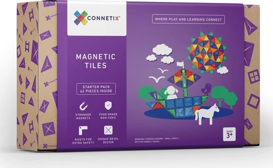 Connetix Tiles Connetix - Mega Pack 212 Stuks - Magnetisch Constructiespeelgoed 26 Connetix Tiles Connetix - Mega Pack 212 Stuks - Magnetisch Constructiespeelgoed - Afbeelding 26