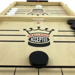 Puck Battle Bordspel Van WDMT | 30 X 60 X 3 Cm | Houten Bordspel | Inclusief Schaakspel | Sjoel Battle | Slingpuck Game | Snelheidsspel | Drank Spel 2 Personen -Kinderspellen Verkoopwinkel 550x342 4