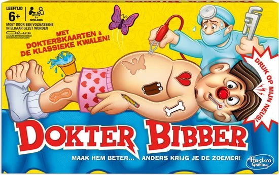 Hasbro Gaming Dokter Bibber - Kinderspel 1 Hasbro Gaming Dokter Bibber - Kinderspel