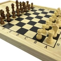 Puck Battle Bordspel Van WDMT | 30 X 60 X 3 Cm | Houten Bordspel | Inclusief Schaakspel | Sjoel Battle | Slingpuck Game | Snelheidsspel | Drank Spel 2 Personen -Kinderspellen Verkoopwinkel 550x350 2