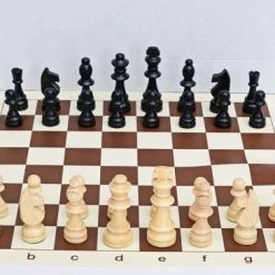 Raindroptime.com Schaakspel: Houten Nummer 3 Schaakstukken Met Siliconen Opvouw Schaakbord (ideaal Voor Op Reis)