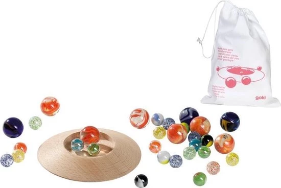 Goki Knikkerspel: Knikkerbord 31-delig 4 Goki Knikkerspel: Knikkerbord 31-delig - Afbeelding 4