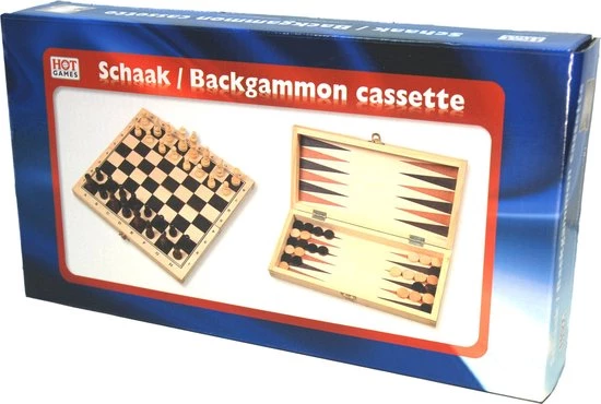 HOT Games Schaak-/backgammon Klapcassette 4 HOT Games Schaak-/backgammon Klapcassette - Afbeelding 4
