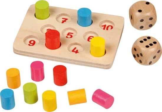 Goki Dobbelspel: SHUT The BOX MINI 7x5x1,5cm, Met 2 Dobbelstenen, Hout, 6+ 1 Goki Dobbelspel: SHUT The BOX MINI 7x5x1,5cm, Met 2 Dobbelstenen, Hout, 6+