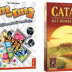 Merkloos Spellenbundel - Dobbelspel - 2 Stuks - Keer Op Keer 2 & Kolonisten Van Catan Dobbelspel