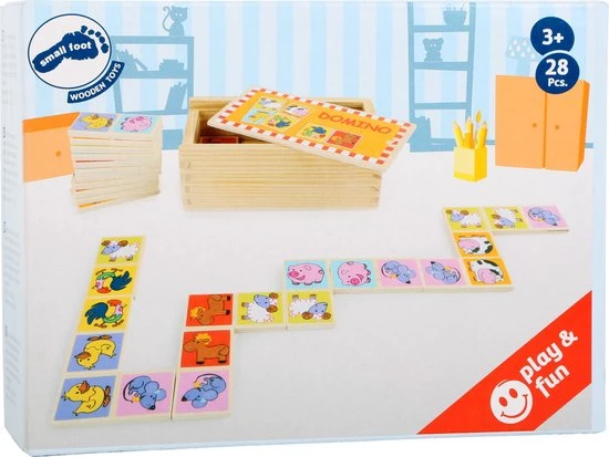 Small Foot Company Small Foot Domino Boerderij Dieren 28 Stenen 2 Small Foot Company Small Foot Domino Boerderij Dieren 28 Stenen - Afbeelding 2