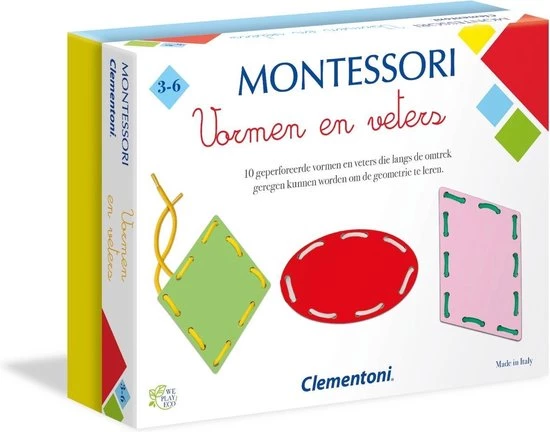Clementoni - Vormen En Veters Montessori - Educatief Spel 1 Clementoni - Vormen En Veters Montessori - Educatief Spel