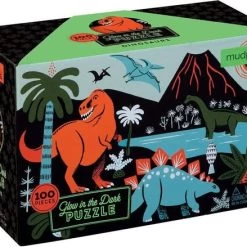 Dino Puzzel Glow In The Dark - Mudpuppy -Kinderspellen Verkoopwinkel 550x439