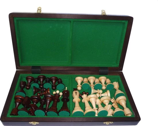 Chess The Game - Elegant Schaakspel - Middelgroot Donkerbruin Schaakbord Incl. Elegante Schaakstukken - Inklapbaar 6 Chess The Game - Elegant Schaakspel - Middelgroot Donkerbruin Schaakbord Incl. Elegante Schaakstukken - Inklapbaar - Afbeelding 6