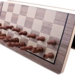 Shagam 2-in-1 Bordspel - 39 Cm - Magnetisch - Schaakbord - Dambord - Backgammon - Schaakspel - Schaakset - Schaken - Dammen - Met Schaakstukken - Chess - Hout - Opklapbaar -Kinderspellen Verkoopwinkel 550x441