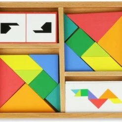 Vilac Tangram - Tangram The Battle - Denkspel - Hout - Kleur - Dubbele Set
