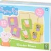 Merkloos Peppa Pig Memory - Blauw / Multicolor - Hout - Spel