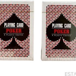ESTARK Luxe Speelkaarten - 2 Sets - Plastic Coating - Poker Kaarten - Kaartspel - Spelkaarten - Spel Kaart - 2 X 56 - Gezelschapsspel - Spelen - Playing Cards - Cijfer In Alle 4 De Hoeken - 2 STUKS -Kinderspellen Verkoopwinkel 550x470 5