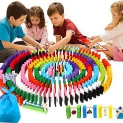 Isa's Friends Domino Stenen Set Hout 240pcs - XL Dominoset Incl. 4 Elementen -Kinderspellen Verkoopwinkel 550x483 1