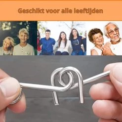 Merkloos IQ Puzzel Set - Breinbreker - IQ Puzzel 3D - Hersenkraker -IQ Puzzel Metaal - Brain Teaser - Brain Games - Brain Puzzle - Set Van 12 IQ Puzzels -Kinderspellen Verkoopwinkel 550x495 3