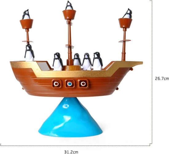KidZzz® Piratenboot Spel Balans Speelgoed - Spelletjes Voor Kinderen - Gezelschapsspellen - Cadeau 3 KidZzz® Piratenboot Spel Balans Speelgoed - Spelletjes Voor Kinderen - Gezelschapsspellen - Cadeau - Afbeelding 3