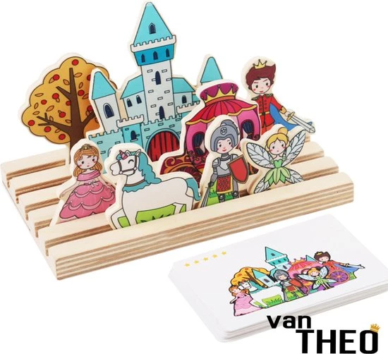 Van Theo® Diepte Puzzel - Prinsen & Prinsessen - Houten Puzzel - Smartgames - Speelgoed 3 Jaar 3 Van Theo® Diepte Puzzel - Prinsen & Prinsessen - Houten Puzzel - Smartgames - Speelgoed 3 Jaar - Afbeelding 3