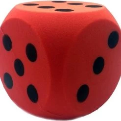Merkloos Grote Foam Dobbelsteen Rood 16 X 16 Cm - Dobbelspel - Speelgoed