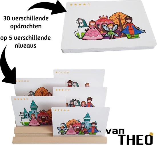 Van Theo® Diepte Puzzel - Prinsen & Prinsessen - Houten Puzzel - Smartgames - Speelgoed 3 Jaar 2 Van Theo® Diepte Puzzel - Prinsen & Prinsessen - Houten Puzzel - Smartgames - Speelgoed 3 Jaar - Afbeelding 2