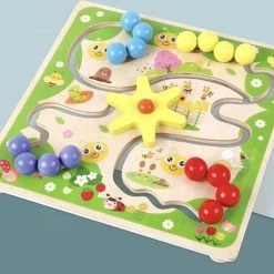 Merkloos Labyrint - Schuifpuzzel - Rups - Houten Bordspellen - Junior - Doolhof - Houten Speelgoed - Educatief Speelgoed - Kinderspel Vanaf 3 Jaar - Montessori - Baby & Peuter - Kleurrijk - Speelgoed - Uitdagend - Oog & Hand Co Rdinatie -Kinderspellen Verkoopwinkel 550x511 3