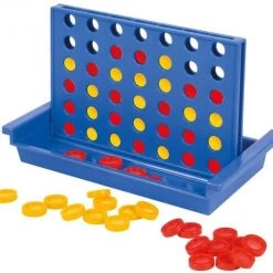 Merkloos Vier Op 'n Rij - Actiespel - 4 Op Een Rij - Reiseditie - Kinderspel 4 Op Een Rij 20 Cm X 14.2cm X 5cm - 6 + Kinderen LET OP REIS EDITIE - KLEINE FORMAAT