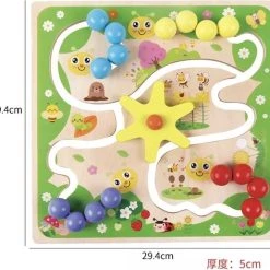 Merkloos Labyrint - Schuifpuzzel - Rups - Houten Bordspellen - Junior - Doolhof - Houten Speelgoed - Educatief Speelgoed - Kinderspel Vanaf 3 Jaar - Montessori - Baby & Peuter - Kleurrijk - Speelgoed - Uitdagend - Oog & Hand Co Rdinatie -Kinderspellen Verkoopwinkel 550x516