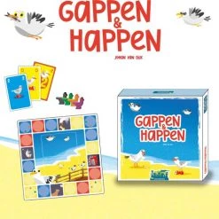 The Gamefantry Gappen & Happen | Strategisch Bordspel | Bordspel Voor Kinderen | Bordspel Voor Familie | Familiespel Kinderen | Familiespel Van Het Jaar | 2-4 Personen | Bordspel Vanaf 7 Jaar