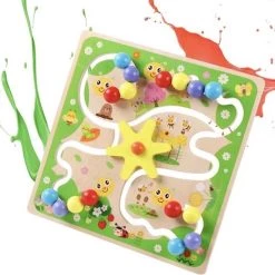 Merkloos Labyrint - Schuifpuzzel - Rups - Houten Bordspellen - Junior - Doolhof - Houten Speelgoed - Educatief Speelgoed - Kinderspel Vanaf 3 Jaar - Montessori - Baby & Peuter - Kleurrijk - Speelgoed - Uitdagend - Oog & Hand Co Rdinatie -Kinderspellen Verkoopwinkel 550x520 1