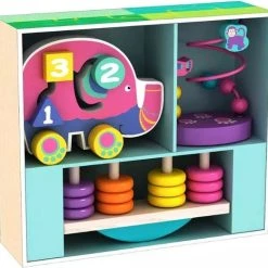ACool Toy 3-in-1 Montessori Speelgoed Box Olifant - Sensorisch - Baby Speelgoed - Telraam - Stapeltoren - 1 Tot 4 Jaar -Kinderspellen Verkoopwinkel 550x521 1