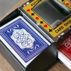 In Round Kaartschudmachine 2 Stuks Met Speelkaarten En Batterijen Kaartenschudmachine Kaartschudder Automatisch Automatische Kaartenschudder Elektrisch / Elektrische Schudmachine Card Shuffler Poker Voor Speelkaarten -Kinderspellen Verkoopwinkel 550x525 6