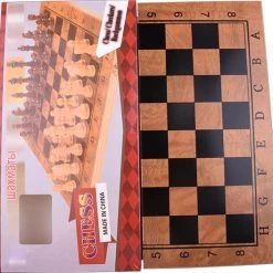 Shagam 3-in-1 Bordspel - 29 Cm - Schaakbord - Dambord - Backgammon - Schaakspel - Schaakset - Schaken - Dammen - Met Schaakstukken - Chess - Hout - Opklapbaar -Kinderspellen Verkoopwinkel 550x527