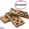 Outdoor Games Grote Domino Spel - Stenen Gemaakt Van Hout - 28 Stenen - Speelgoed - Binnen