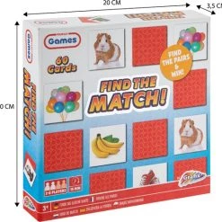 Grafix Find The Match | Baby & Peuter Spelletjes | Kaartspel | Vind De Match | 60 Kaarten - 30 Matches | Memory Voor Kinderen Vanaf 3 Jaar -Kinderspellen Verkoopwinkel 550x533 5