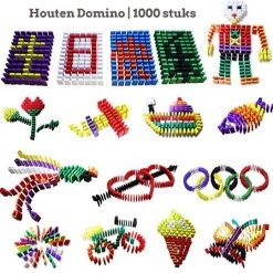 Isa's Friends Domino Stenen Set Hout 1000pcs - XXL Dominoset Incl. 32 Elementen En Accessoires -Kinderspellen Verkoopwinkel 550x540 1