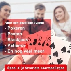 Merkloos Speelkaarten 4 Decks / Stokken Spelkaarten Kaarten Voor Klaverjassen, Toepen, Pokeren Black Jack En Meer Kaartspellen -Kinderspellen Verkoopwinkel 550x542 10