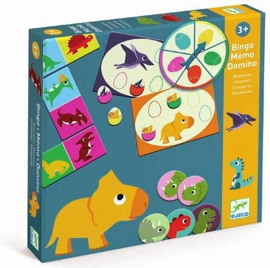 Djeco - Djeco Bingo Memo Domino Dinosauriërs 3 Djeco - Djeco Bingo Memo Domino Dinosauriërs - Afbeelding 3