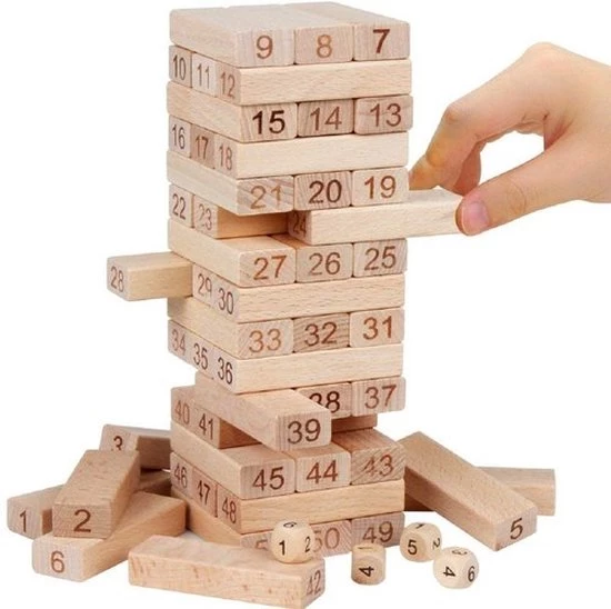 SEZGoods Stapeltoren - Stapeltoren Spel - Houten Kubus - Stapeltoren Classic - Vallende Toren - Stapelspel - Stapeltoren Drankspel - Stapeltoren - Leuk Als Cadeau 6 SEZGoods Stapeltoren - Stapeltoren Spel - Houten Kubus - Stapeltoren Classic - Vallende Toren - Stapelspel - Stapeltoren Drankspel - Stapeltoren - Leuk Als Cadeau - Afbeelding 6