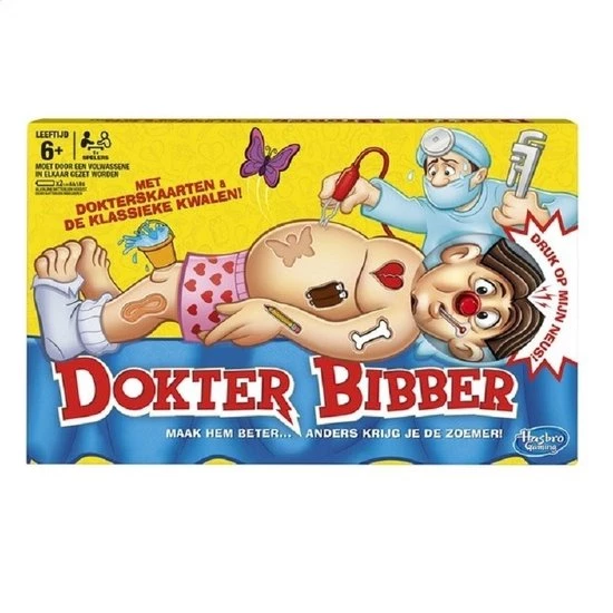 Hasbro Gaming Dokter Bibber - Kinderspel 18 Hasbro Gaming Dokter Bibber - Kinderspel - Afbeelding 18