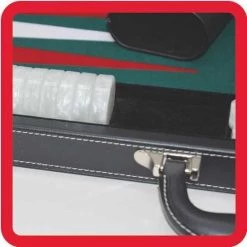 HOT Games Backgammon Zwart Luxe Groen/rood/wit 46cm. -Kinderspellen Verkoopwinkel 550x550 167